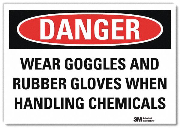 Danger Sign 7 in x 10 in Rflct Sheeting