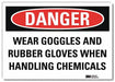 Danger Sign 10inx14in Reflctv Sheeting