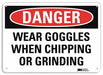 Danger Sign 10 in x 14 in Plastic