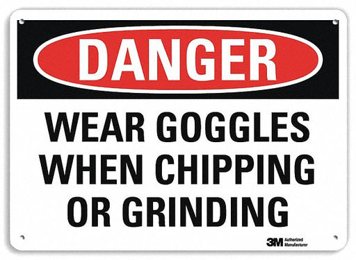 Danger Sign 10 in x 14 in Plastic