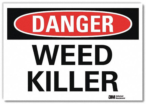 Danger Sign 5 in x 7 in Rflct Sheeting