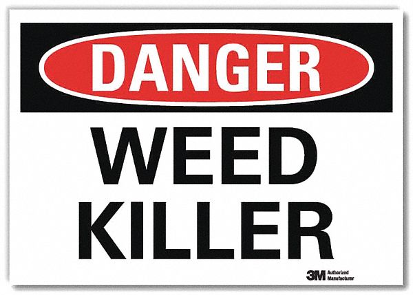 Danger Sign 5 in x 7 in Rflct Sheeting