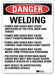 Danger Sign 14 in x 10 in Aluminum