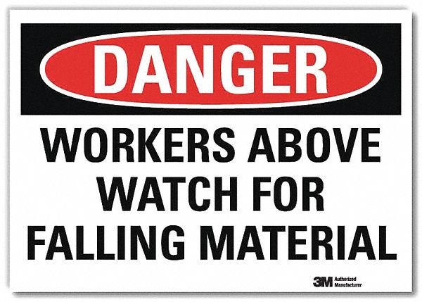 Danger Sign 10 in x 14 in Rflct Sheeting