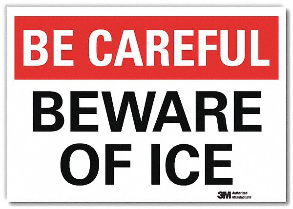 Safety Decal 7 in x 10 in Aluminum