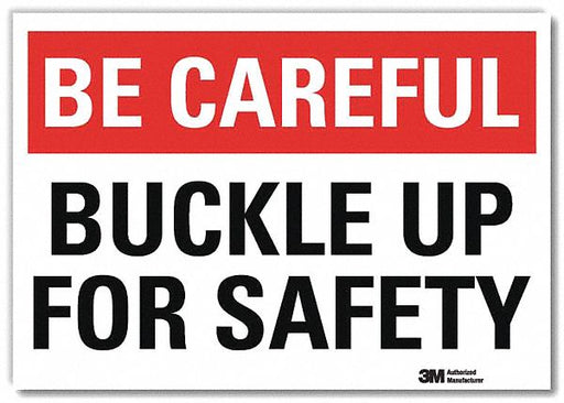 Safety Decal 7 in x 10 in Aluminum