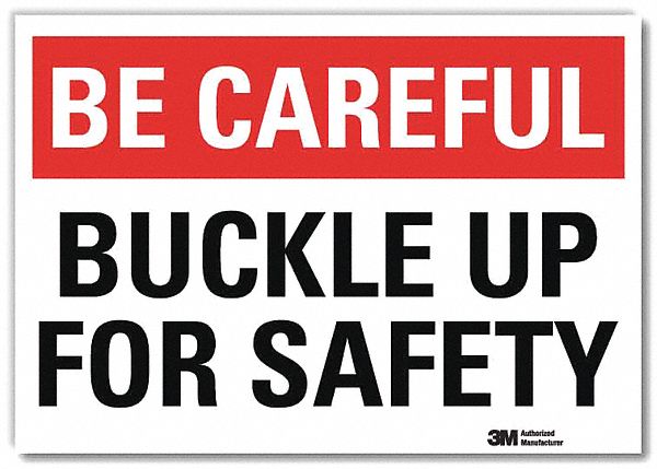 Safety Decal 7 in x 10 in Aluminum