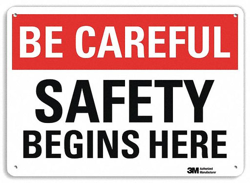 Safety Sign 7 inx10 in Plastic