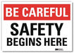 Safety Decal 10in x 14in Rflct Sheeting