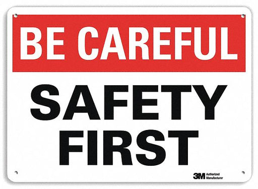 Safety Sign 7 inx10 in Plastic