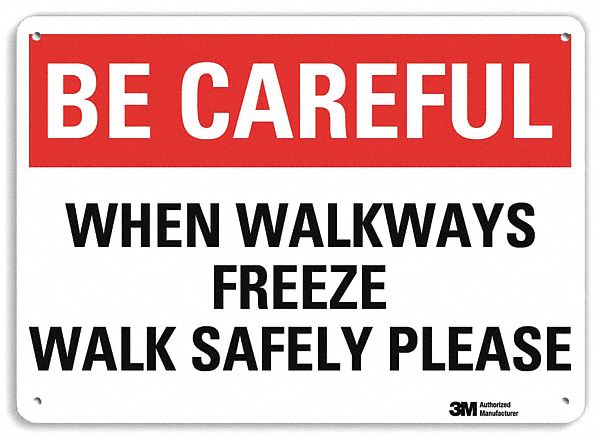 Safety Sign 7 inx10 in Plastic