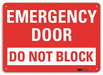 Emergency Sign 7 in x 10 in Aluminum
