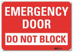 Emergency Sign 5x7in Reflective Sheeting