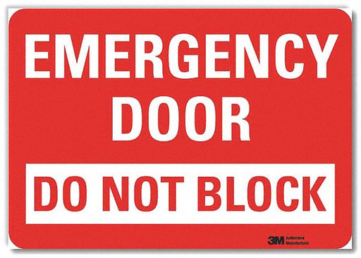Emrgncy Sign 7x10in Reflective Sheeting