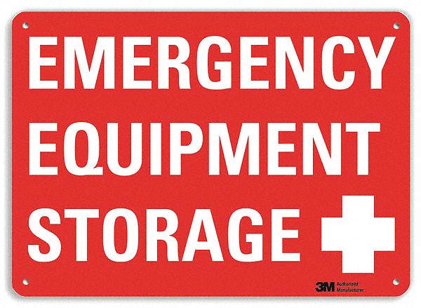 Emergency Sign 10 in x 14 in Aluminum