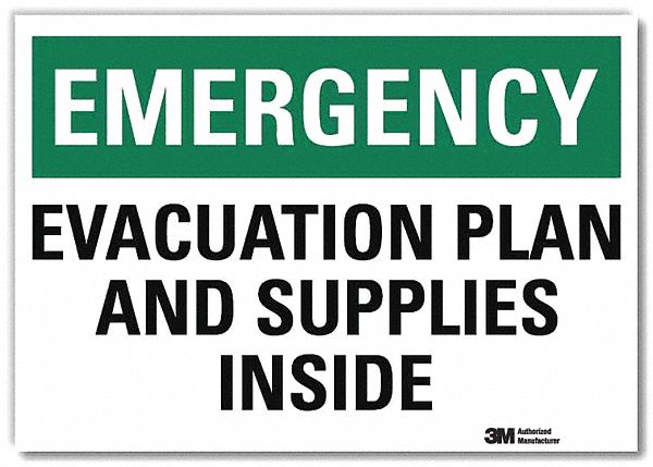 Emrgncy Exit Sign 7x10in Rflctv Sheeting