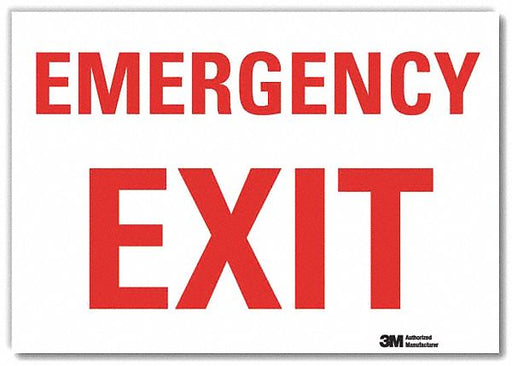 Emrgncy Sign 7x10in Reflective Sheeting