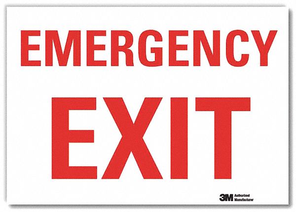 Emrgncy Sign 7x10in Reflective Sheeting