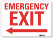 Emergency Sign 5x7in Reflective Sheeting