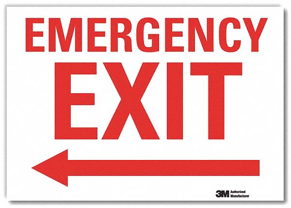 Emrgncy Sign 10x14in Reflective Sheeting