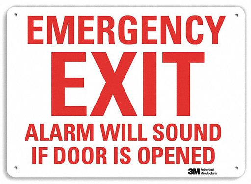 Emergency Sign 7 in x 10 in Plastic