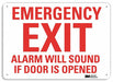 Emergency Sign 10 in x 14 in Plastic
