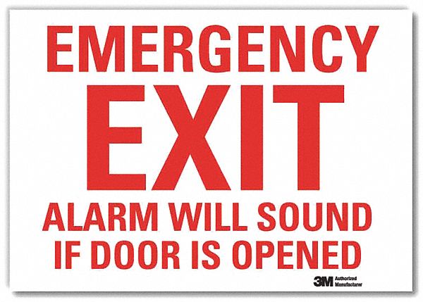 Emrgncy Sign 7x10in Reflective Sheeting