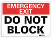 Emergency Sign 7 in x 10 in Aluminum