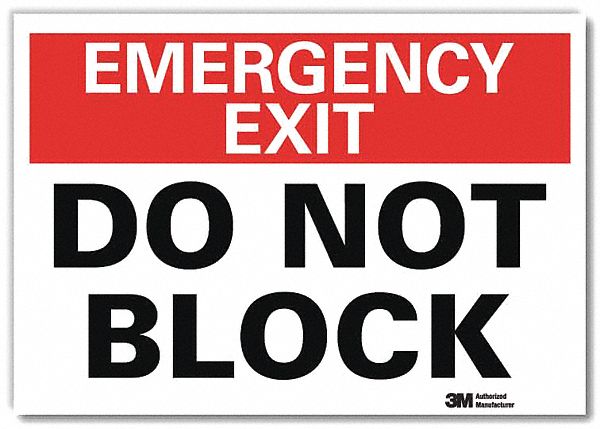 Emergency Sign 5x7in Reflective Sheeting