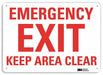 Emergency Sign 10 in x 14 in Aluminum