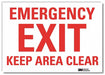 Emrgncy Sign 7x10in Reflective Sheeting