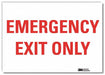 Emergency Sign 5x7in Reflective Sheeting