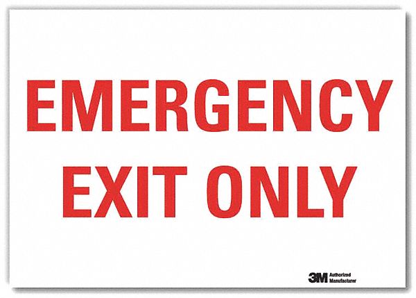 Emergency Sign 5x7in Reflective Sheeting