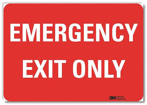 Emergency Sign 5x7in Reflective Sheeting