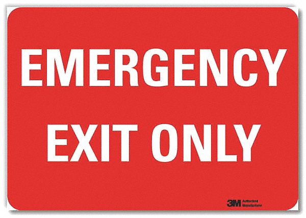 Emergency Sign 5x7in Reflective Sheeting