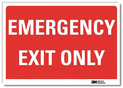 Emrgncy Sign 7x10in Reflective Sheeting