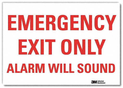Emrgncy Sign 7x10in Reflective Sheeting