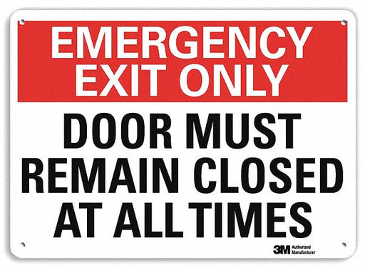 Emergency Sign 7 in x 10 in Plastic