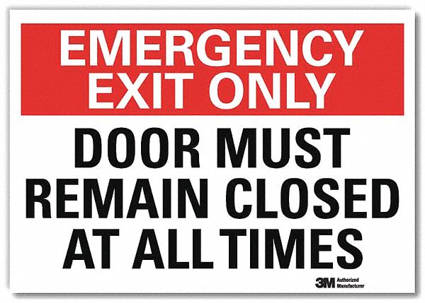 Emergency Sign 5x7in Reflective Sheeting