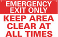Emergency Sign 10 in x 14 in Aluminum