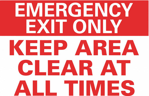 Emrgncy Sign 10x14in Reflective Sheeting