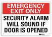 Emergency Sign 10 in x 14 in Aluminum