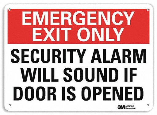 Emergency Sign 10 in x 14 in Plastic