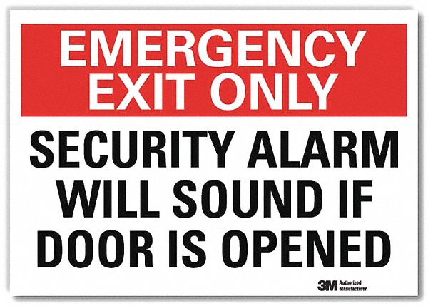 Emergency Sign 5x7in Reflective Sheeting