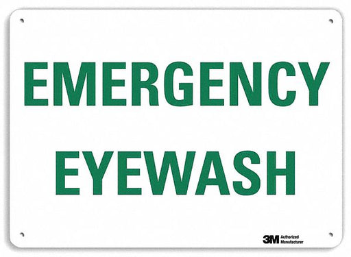 Eye Wash Sign 7 in x 10 in Plastic