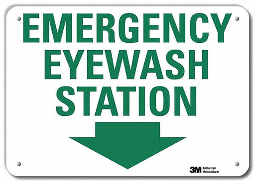 Eye Wash Sign 10 in x 14 in Plastic