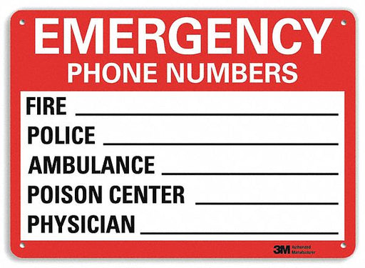 Notice Sign 7 in x 10 in Plastic