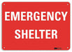 Emergency Sign 10 in x 14 in Aluminum