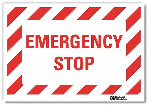 Rflctv Emergency Stop Label 5x7in