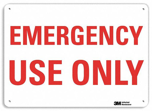 Facility Sign 10 in x 14 in Plastic